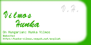 vilmos hunka business card